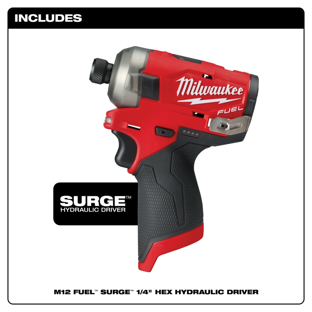 Milwaukee 2551-20 - M12 FUEL™ SURGE™ 1/4 in. Hex Hydraulic Driver - Wise Line Tools