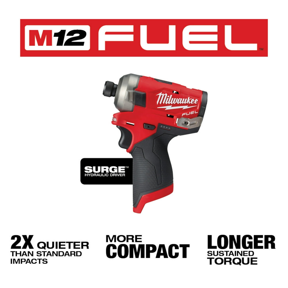 Milwaukee 2551-20 - M12 FUEL™ SURGE™ 1/4 in. Hex Hydraulic Driver - Wise Line Tools