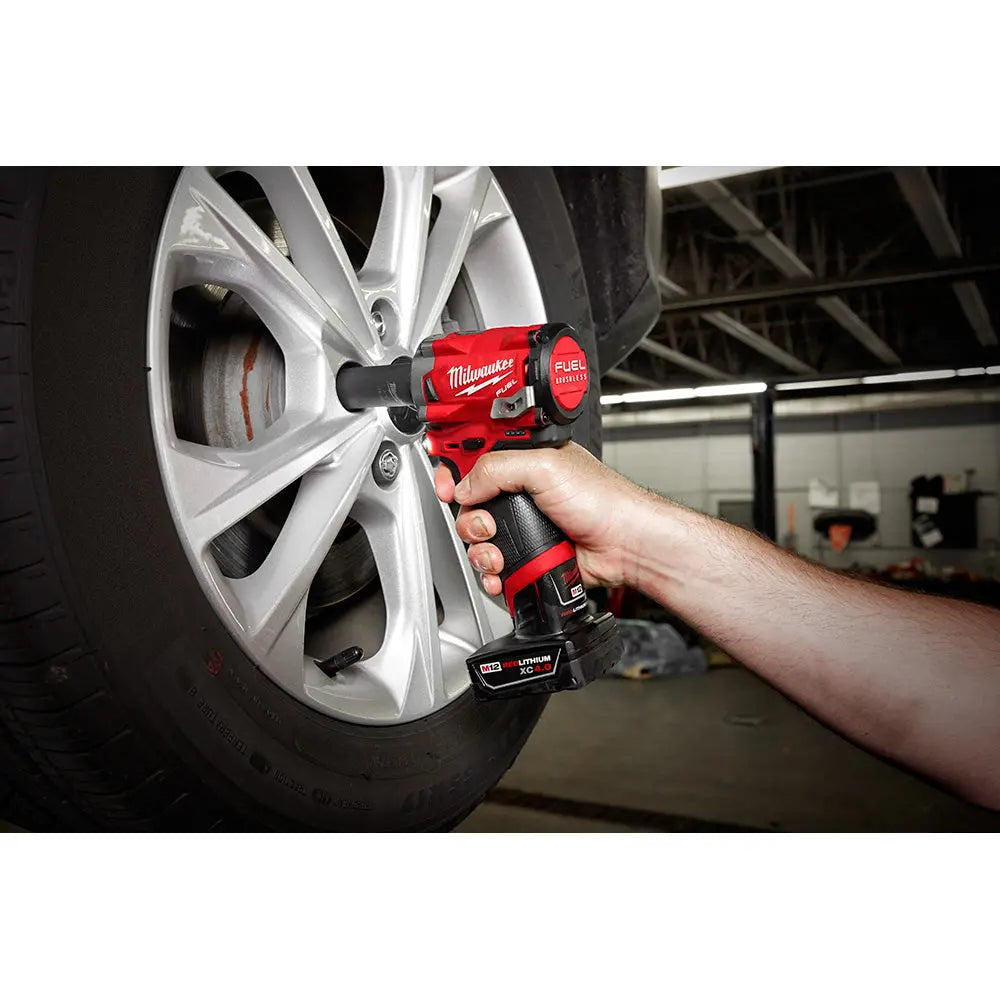 Milwaukee 2555P-20 - M12 FUEL™ Stubby 1/2 in. Pin Impact Wrench - Wise Line Tools