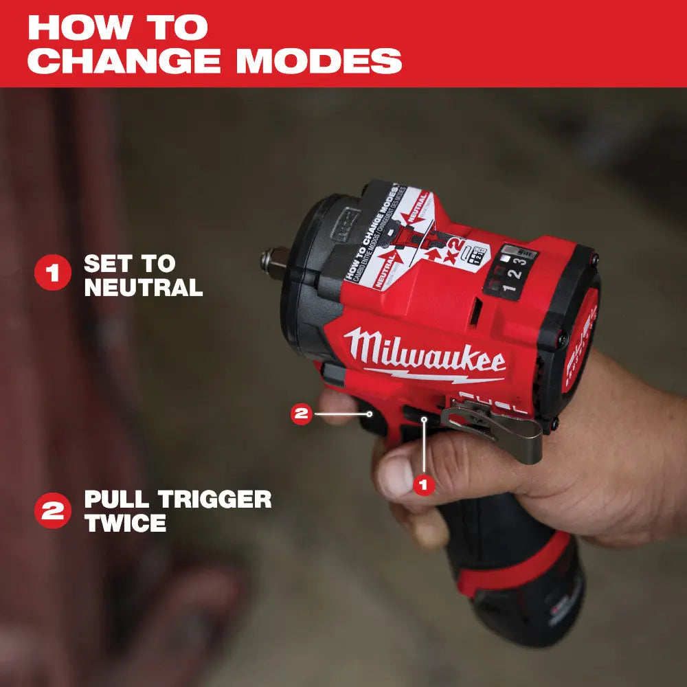 Milwaukee 2563-20 - M12 FUEL™ Stubby 1/2" Impact Wrench - Wise Line Tools