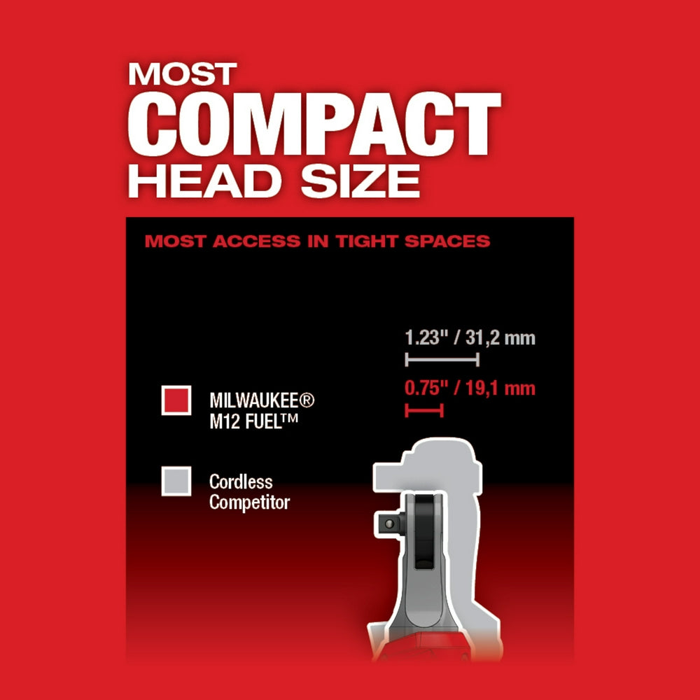 Milwaukee 2567-20 - M12 FUEL™ 3/8" High Speed Ratchet - Wise Line Tools