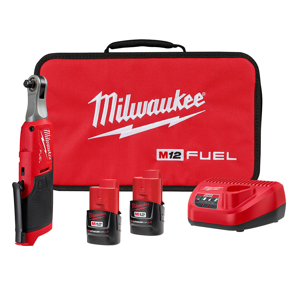 Milwaukee 2567-22 - M12 FUEL™ 3/8" High Speed Ratchet Kit - Wise Line Tools