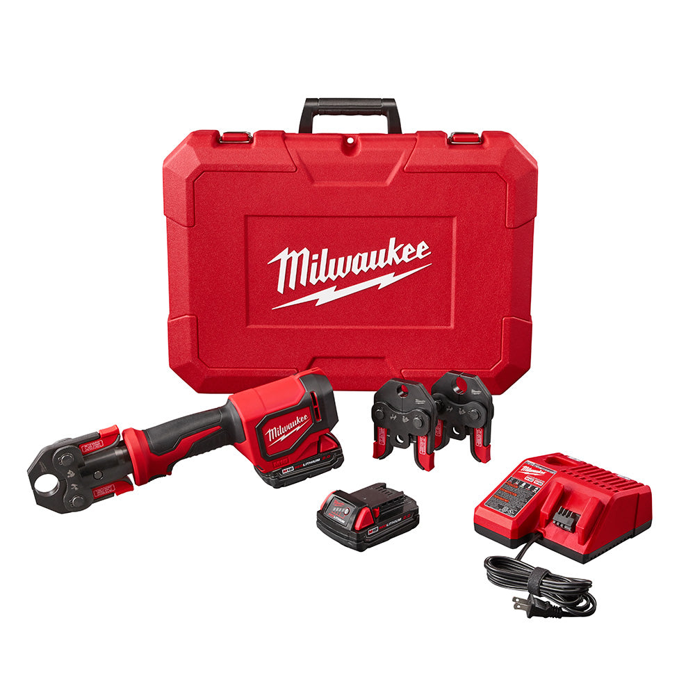 Milwaukee 2674-22C - M18™ Short Throw Press Tool Kit w/ PEX Crimp Jaws - Wise Line Tools