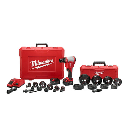 Milwaukee 2676-23 - M18™ FORCE LOGIC™ 10-Ton Knockout Tool 1/2 in. to 4 in. Kit - Wise Line Tools