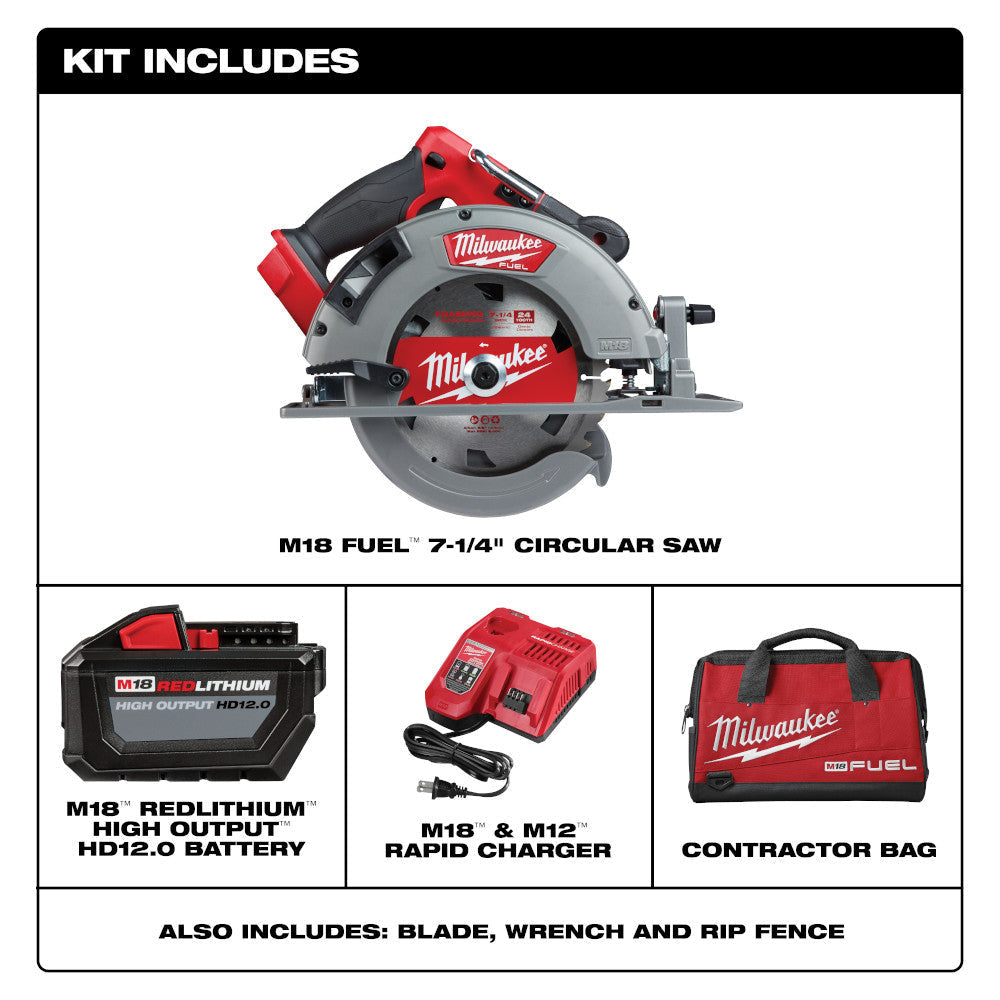 Milwaukee 2732-21HD - M18 FUEL™ 7-1/4 in. Circular Saw Kit - Wise Line Tools