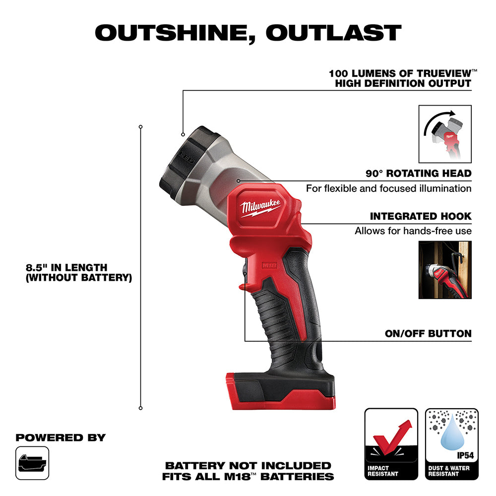 Milwaukee 2735-20 - M18™ LED Work Light - Wise Line Tools