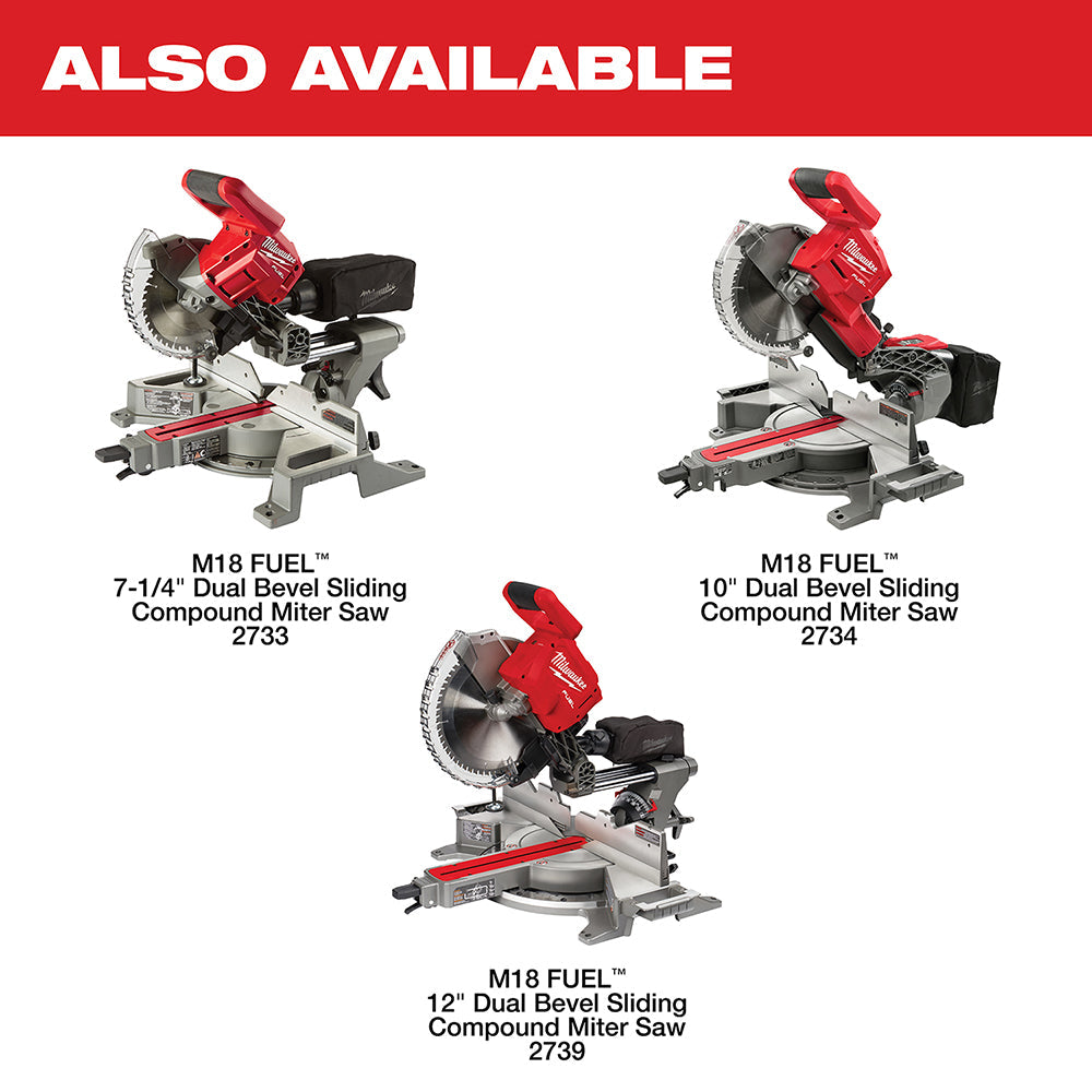 Milwaukee 2739-21HD - M18 FUEL™ 12 in. Dual Bevel Sliding Compound Miter Saw Kit - Wise Line Tools