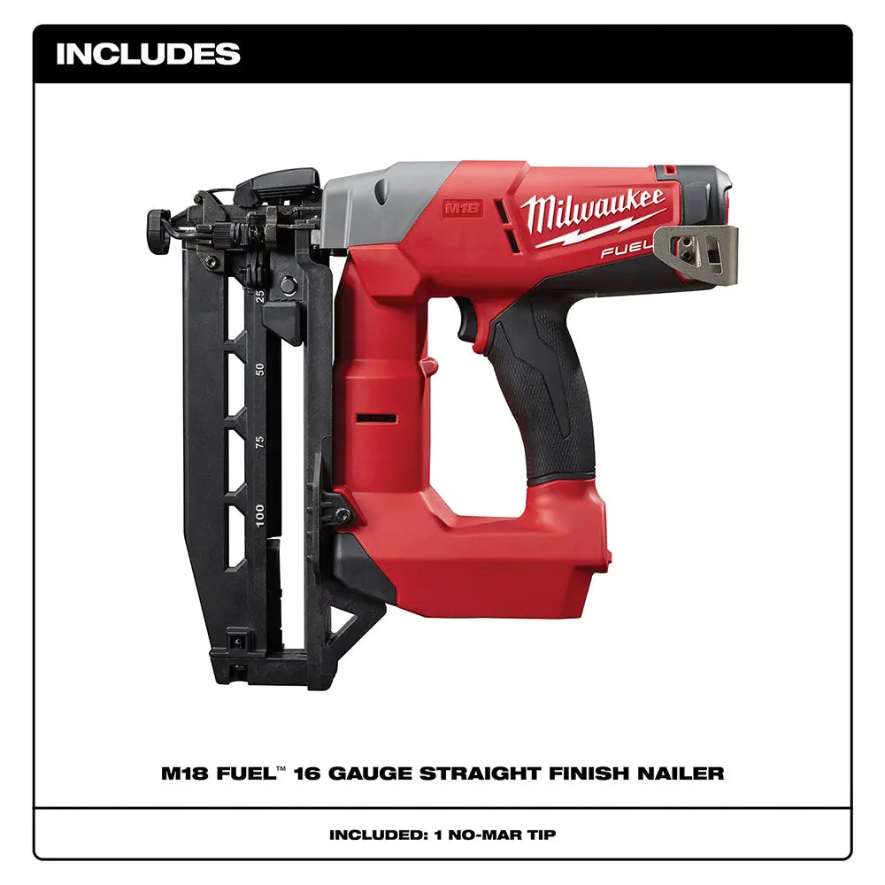 Milwaukee 2741-20 - M18 FUEL™ 16 Gauge Straight Finish Nailer - Wise Line Tools