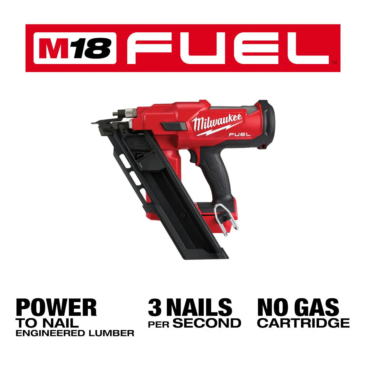 Milwaukee 2745-20 - M18 FUEL™ 30 Degree Framing Nailer (Tool ONLY) MILWAUKEE