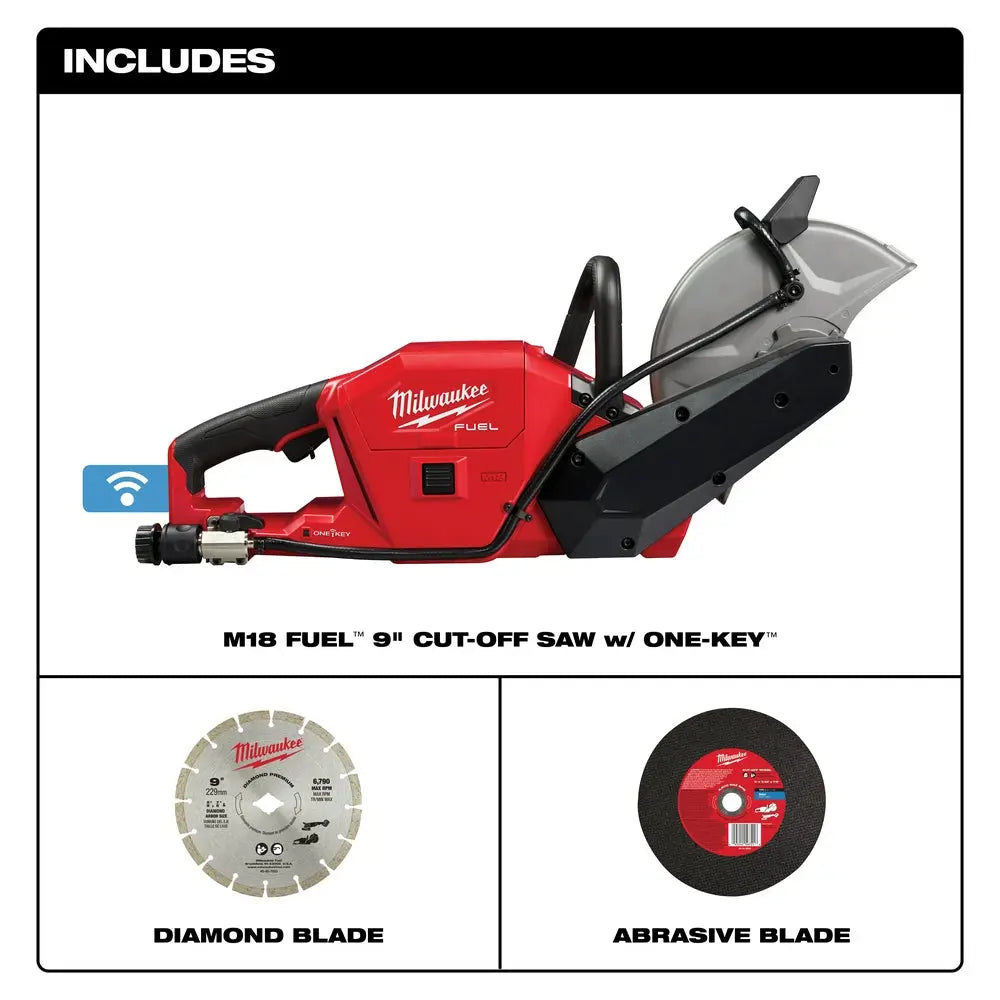 Milwaukee 2786-20 - M18 FUEL™ 9 in. Cut-Off Saw with ONE-KEY™ - Wise Line Tools