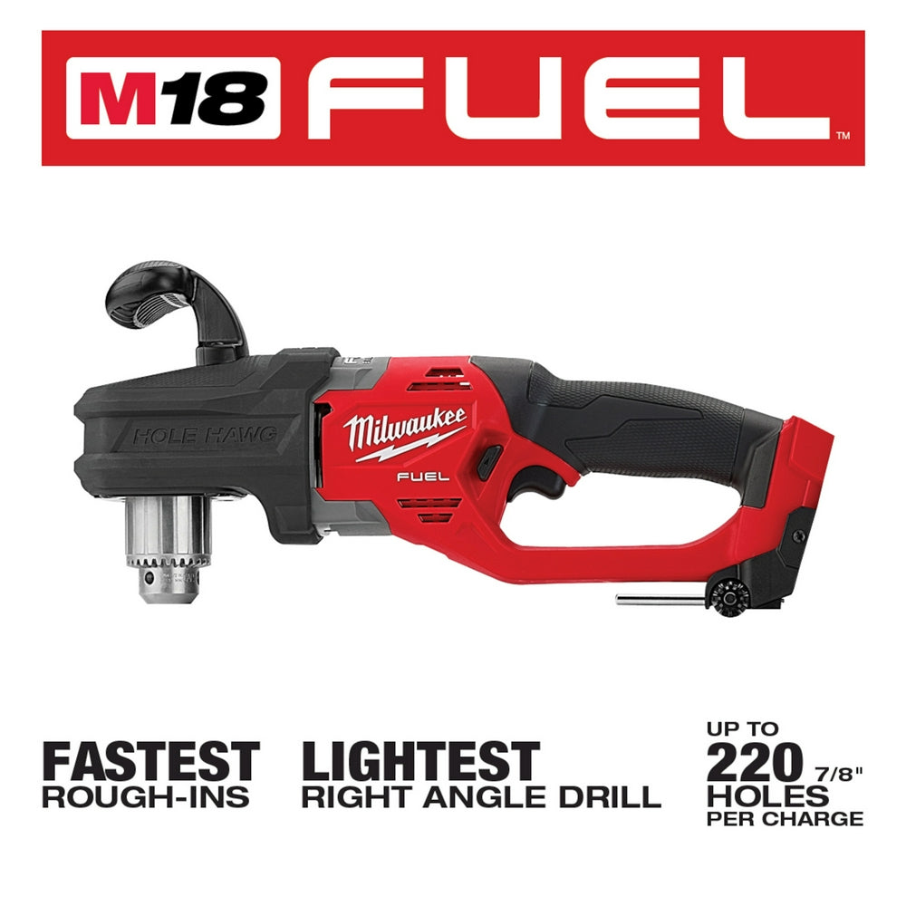 Milwaukee 2807-20 - M18 FUEL™ HOLE HAWG™ 1/2 in. Right Angle Drill - Wise Line Tools