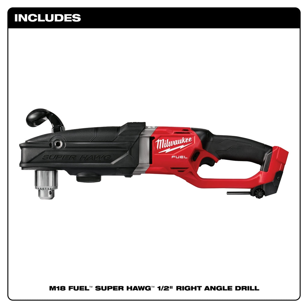Milwaukee 2809-20 - M18 FUEL™ Super Hawg™ 1/2 in. Right Angle Drill - Wise Line Tools