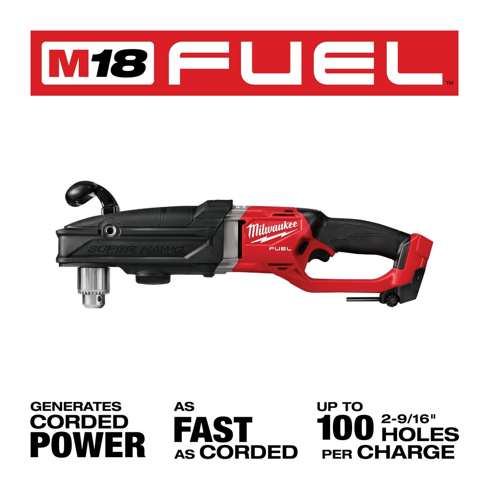 Milwaukee 2809-20 - M18 FUEL™ Super Hawg™ 1/2 in. Right Angle Drill - Wise Line Tools