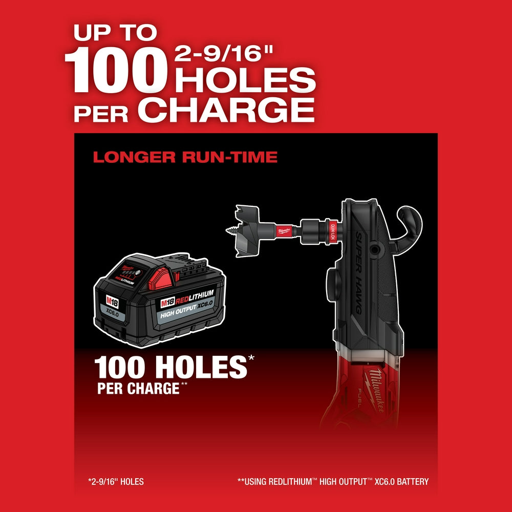 Milwaukee 2811-20 - M18 FUEL™ Super Hawg™ Right Angle Drill with QUIK-LOK™ - Wise Line Tools