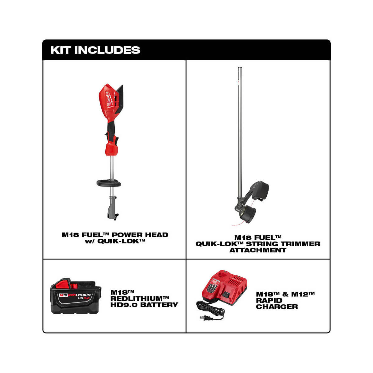 Milwaukee 2825-21ST - M18 FUEL™ String Trimmer Kit w/ QUIK-LOK™ - Wise Line Tools
