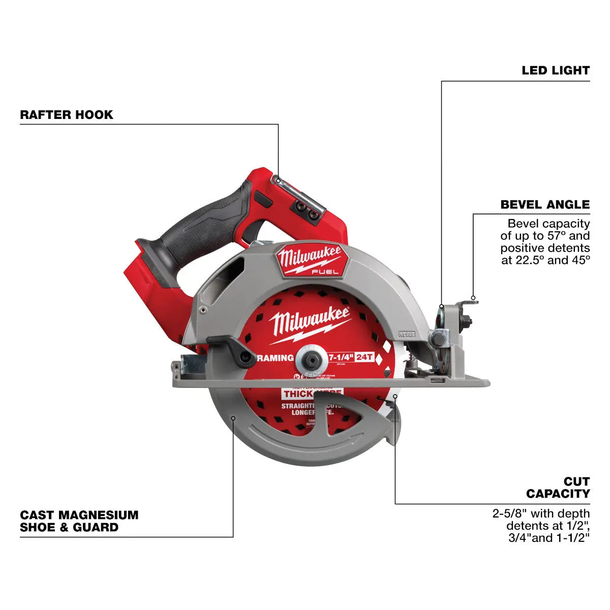 Milwaukee 2834-20 - M18 FUEL™ 7-1/4” Circular Saw (Tool Only) - Wise Line Tools