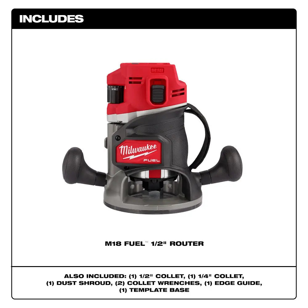 Milwaukee 2838-20 - M18 FUEL™  1/2" Router - Wise Line Tools