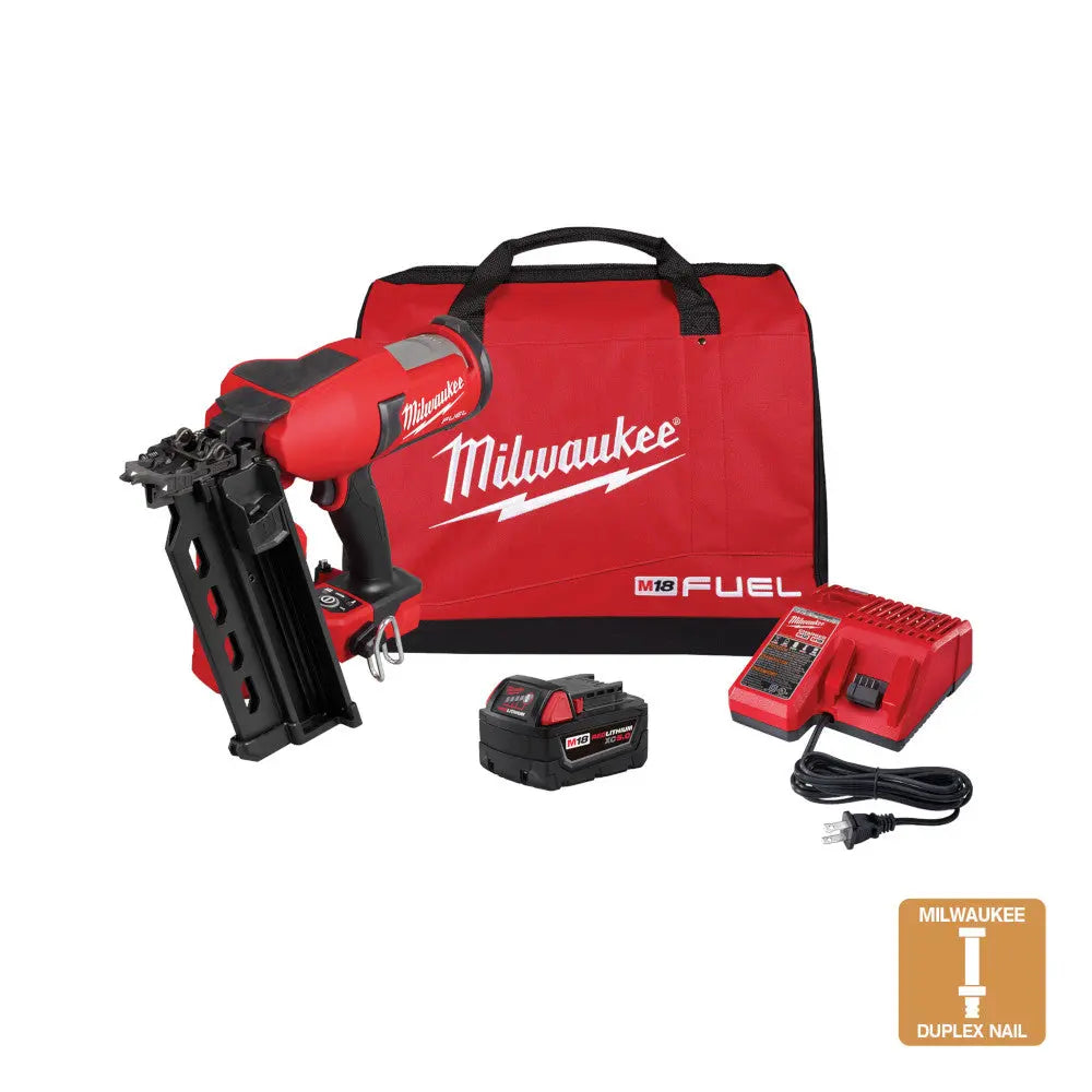 Milwaukee 2844-21 - M18 FUEL™ Duplex Nailer Kit - Wise Line Tools