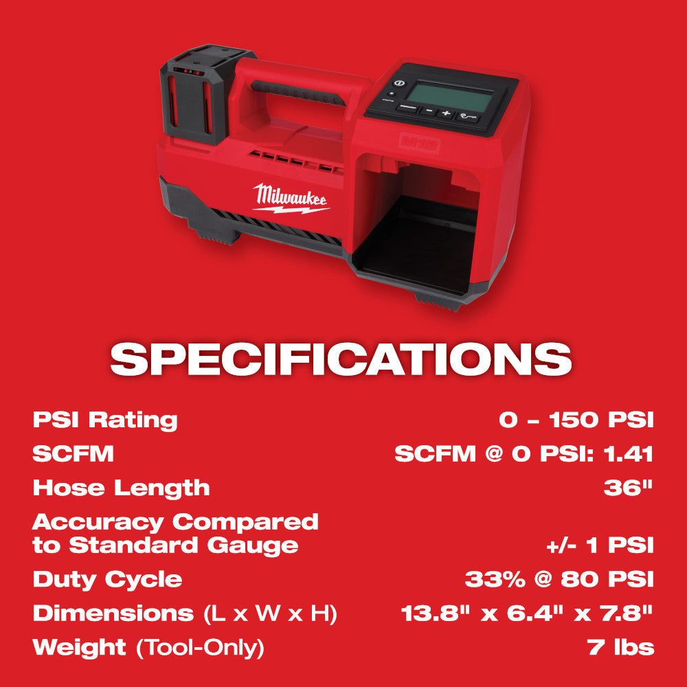 Milwaukee 2848-20 - M18™ Inflator - Wise Line Tools
