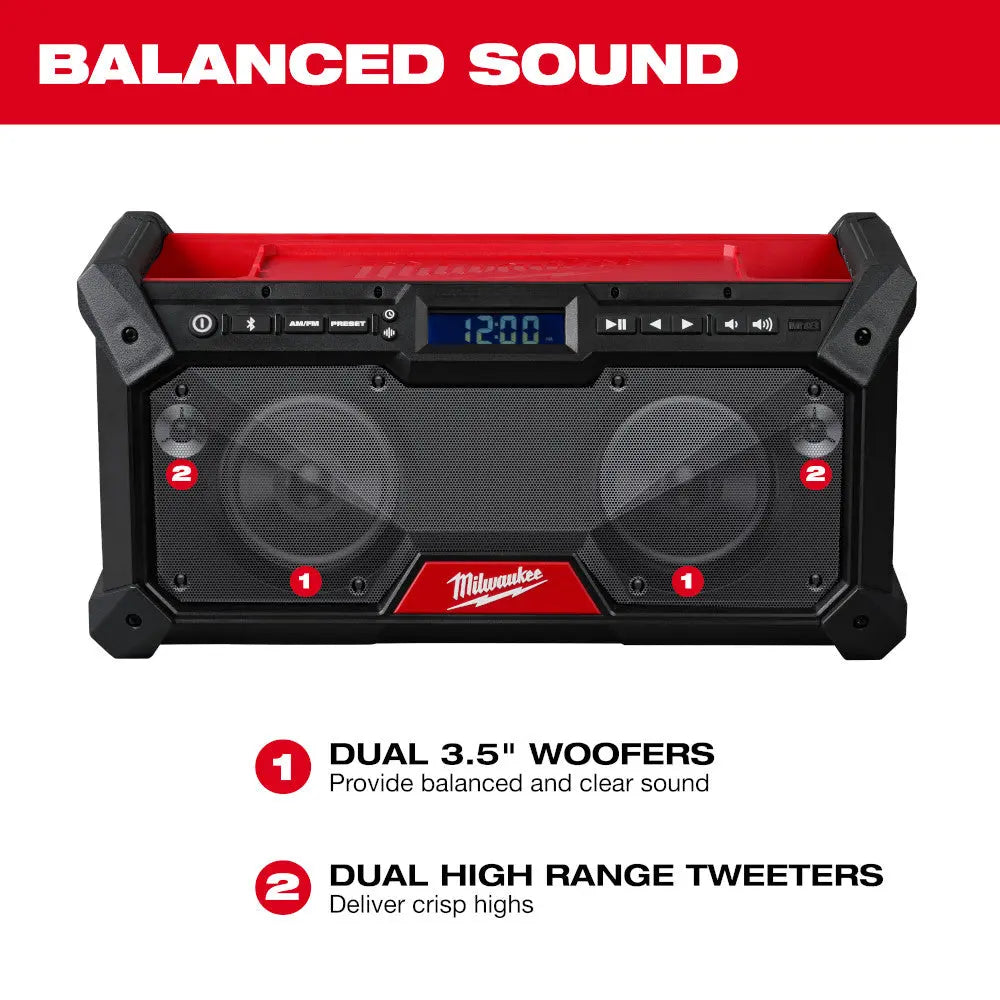 Milwaukee 2952-20 - M18™ Bluetooth® Jobsite Radio - Wise Line Tools