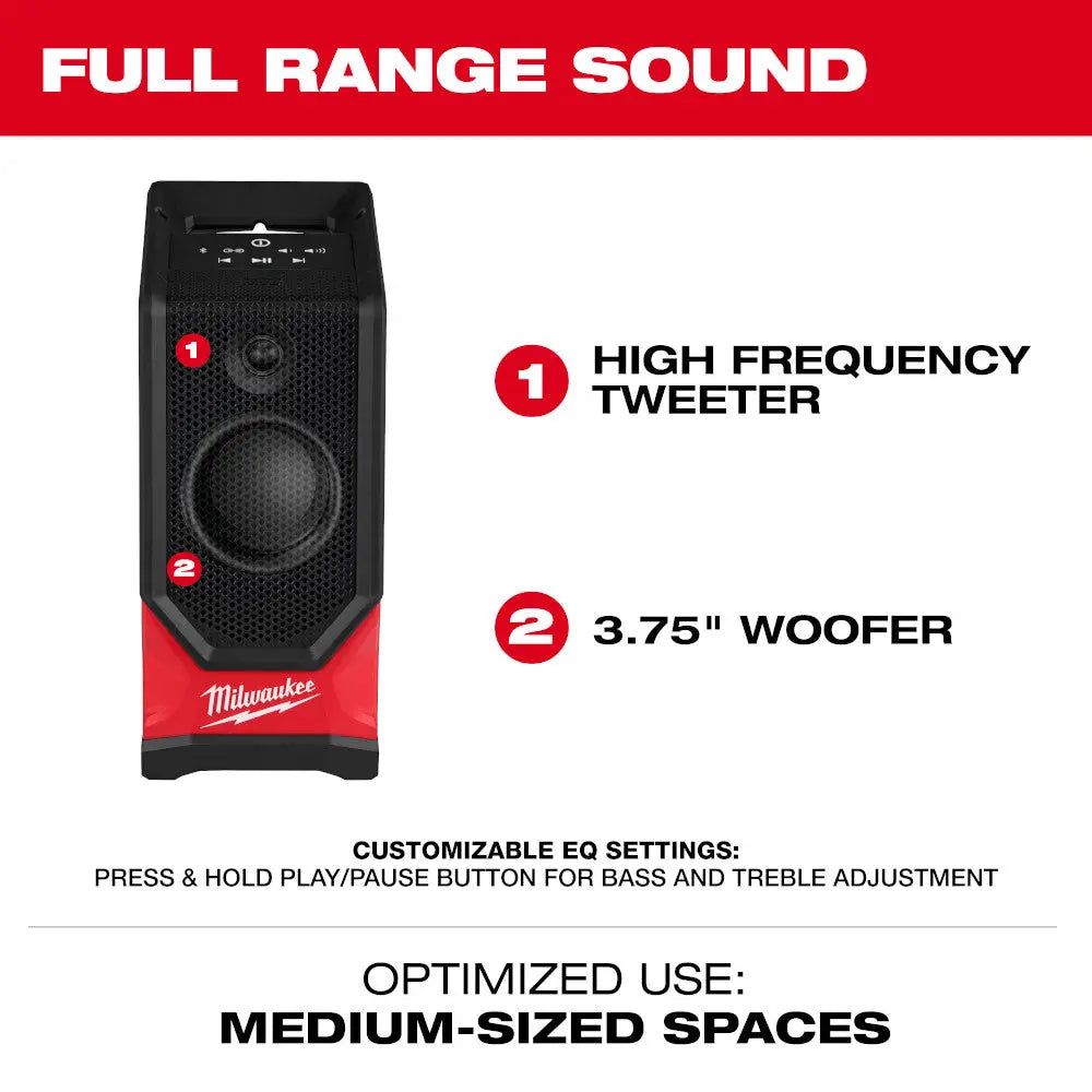 Milwaukee 2954-20 - M18™ Bluetooth® Jobsite Speaker - Wise Line Tools