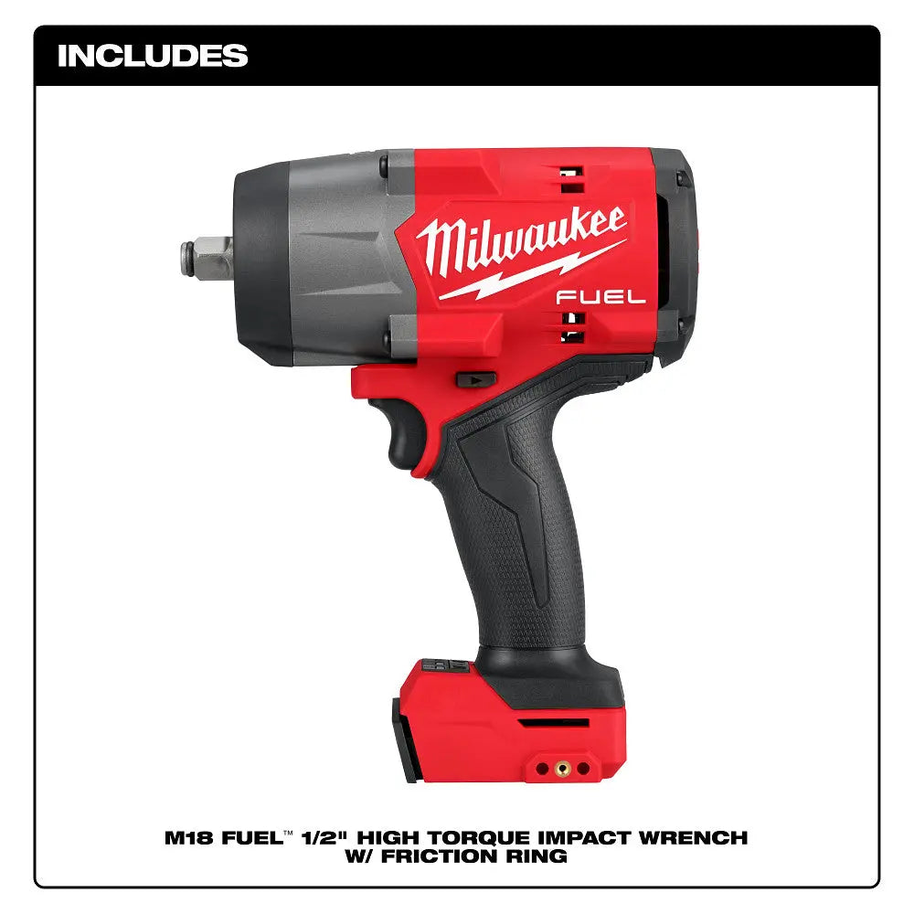 Milwaukee 2967-20 - M18 FUEL™ 1/2" High Torque Impact Wrench w/ Friction Ring - Wise Line Tools