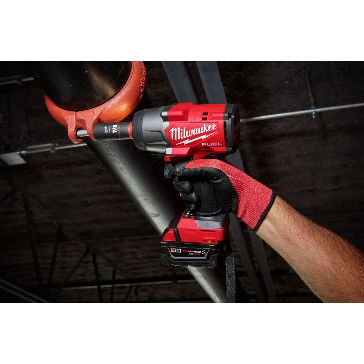 Milwaukee 2967-22GG - M18 FUEL™ 1/2" HTIW w/ Friction Ring & Grease Gun Combo Kit - Wise Line Tools