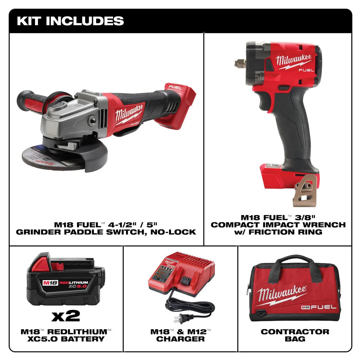 Milwaukee 2991-22 - M18 FUEL™ 2-Tool Combo Kit - Wise Line Tools