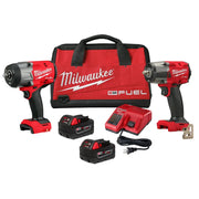 Milwaukee 3010-22 - M18 FUEL™ 1/2" HTIW & 3/8" MTIW Automotive Combo Kit - Wise Line Tools