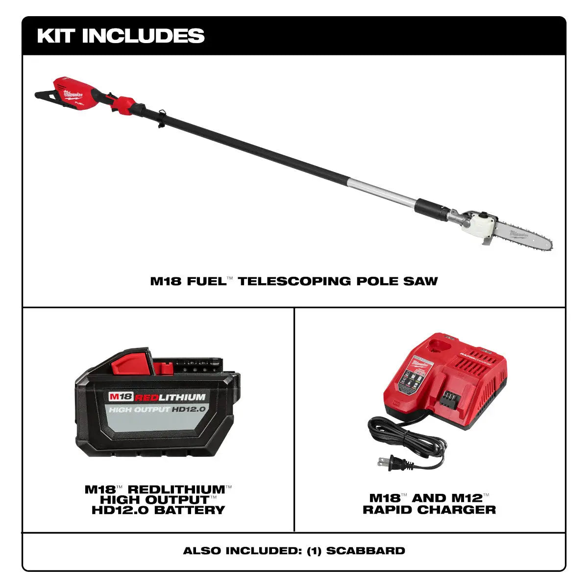 Milwaukee 3013-21 - M18 FUEL™ Telescoping Pole Saw Kit - Wise Line Tools