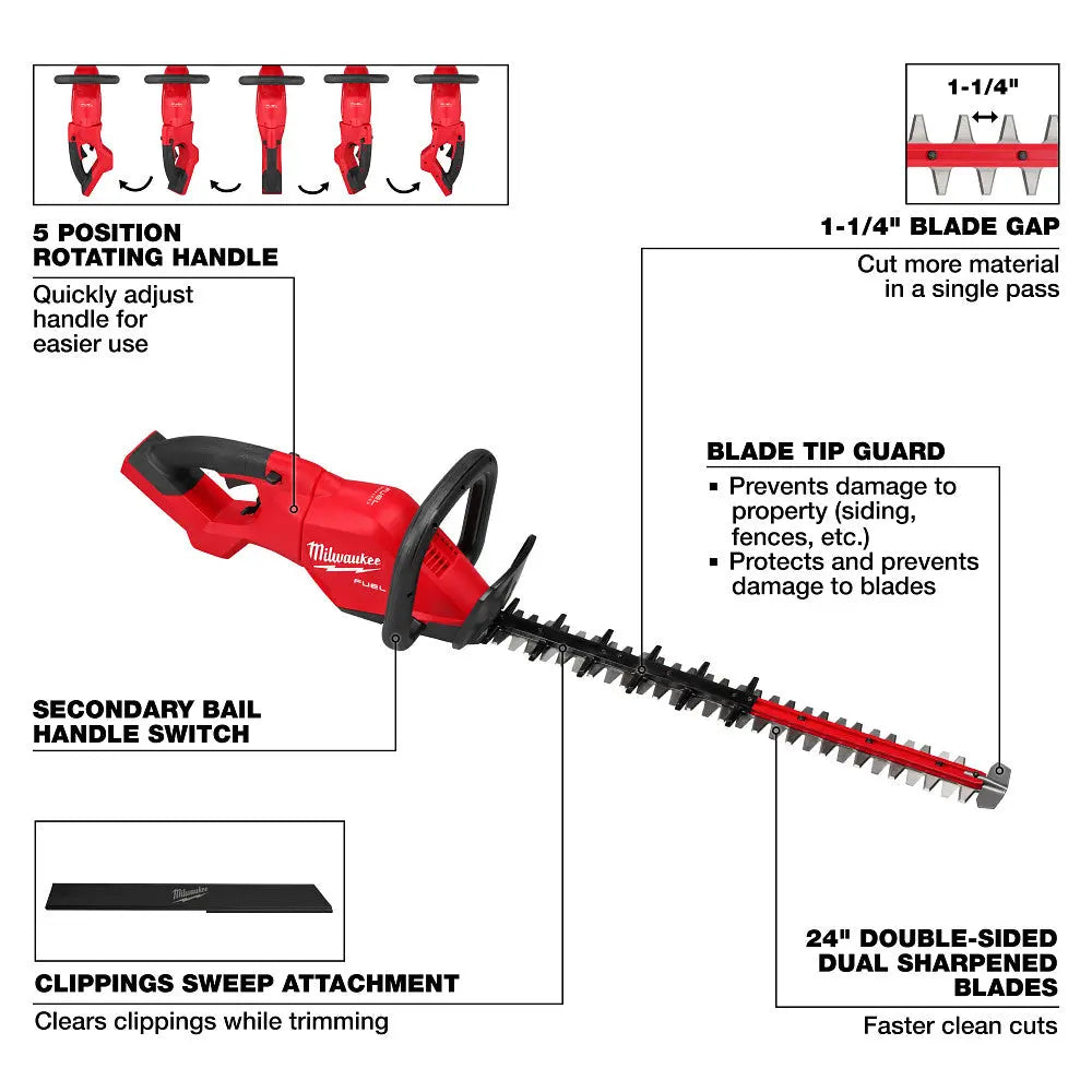 Milwaukee 3033-20 - M18 FUEL™ 24" Hedge Trimmer - Wise Line Tools