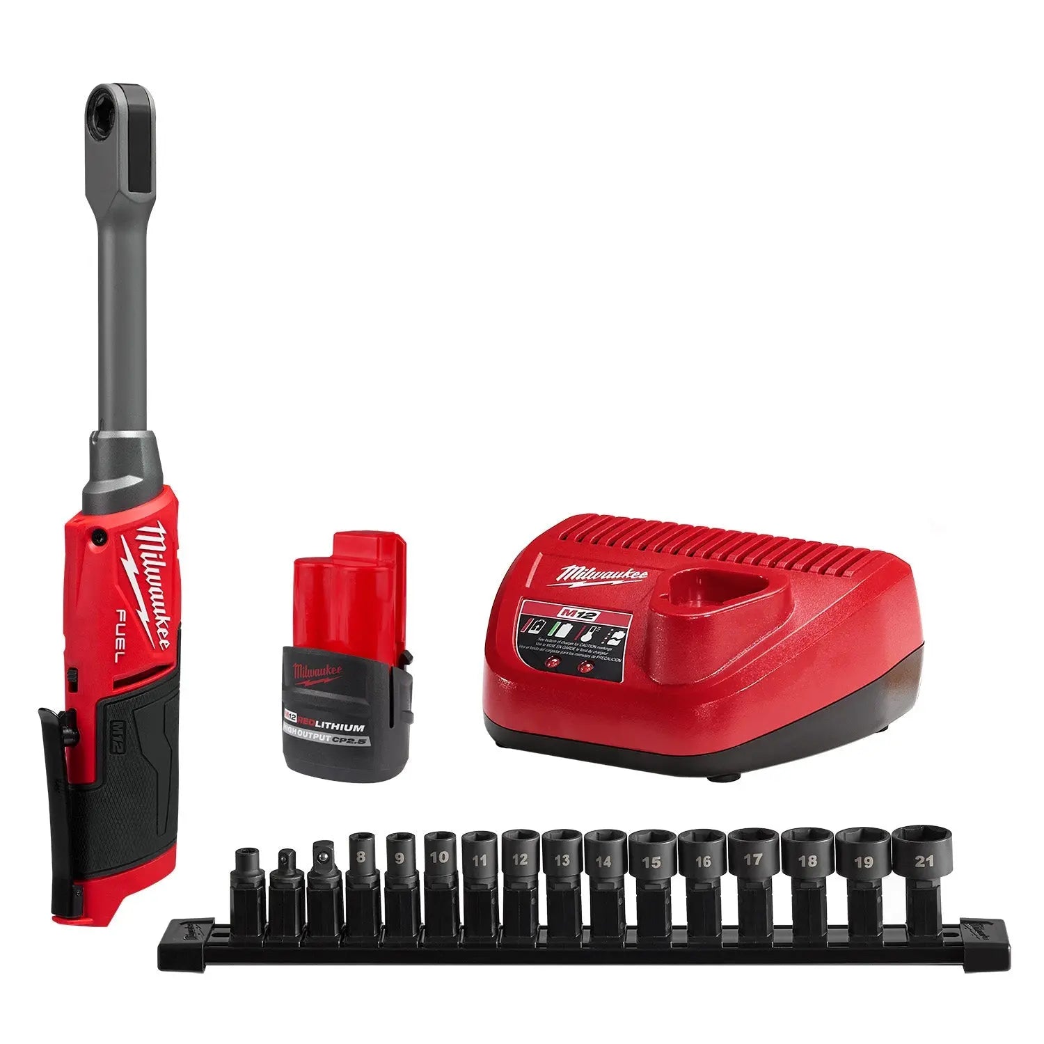 Milwaukee 3050-21 - M12 FUEL™ INSIDER™ Extended Reach Box Ratchet Kit - Wise Line Tools