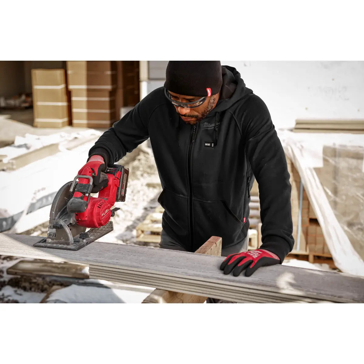 Milwaukee 306G-20M - M12™ Heated Hoodie Gray Medium - Wise Line Tools