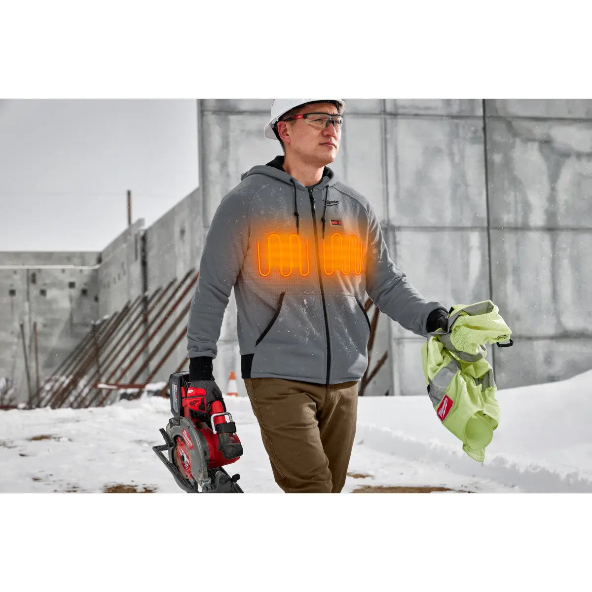 Milwaukee 306G-20M - M12™ Heated Hoodie Gray Medium - Wise Line Tools