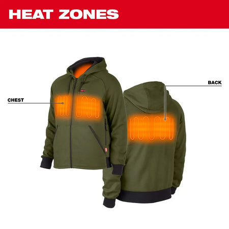 Milwaukee 306GN-20L - M12™ Heated Hoodie Green Large - Wise Line Tools