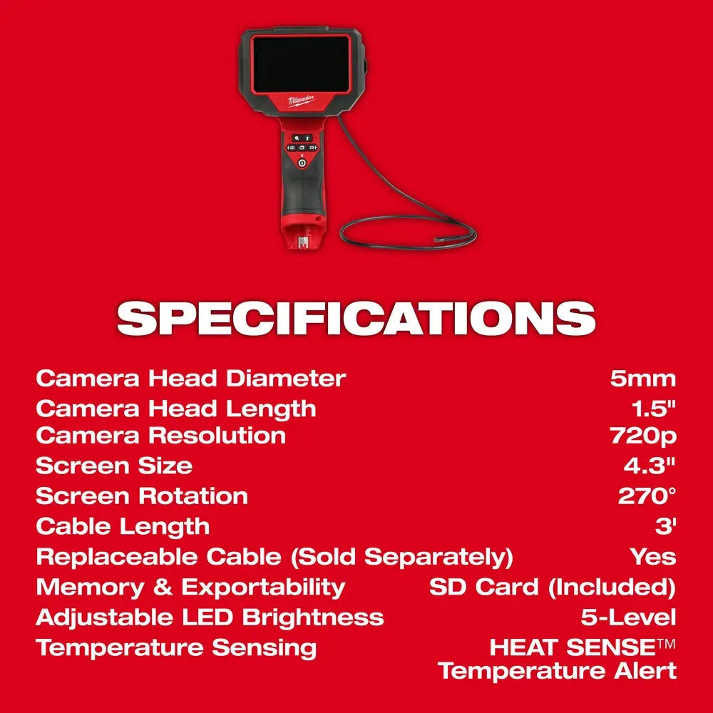 Milwaukee 3150-20 - M12™ Auto Technician Borescope - Wise Line Tools
