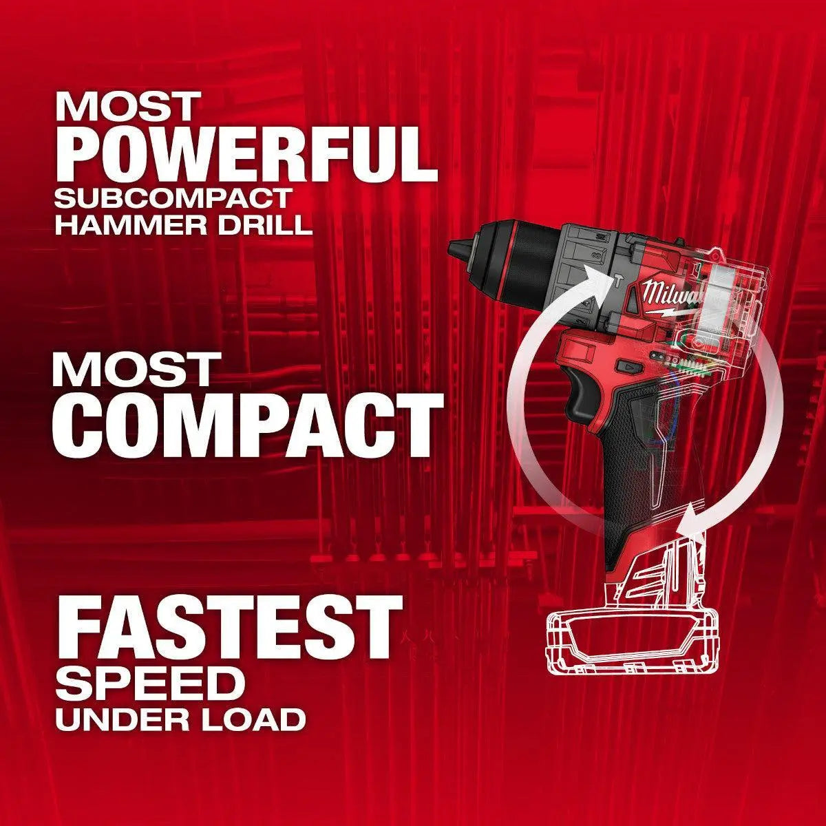 Milwaukee 3404-20 - M12 FUEL™ 1/2" Hammer Drill/Driver - Wise Line Tools