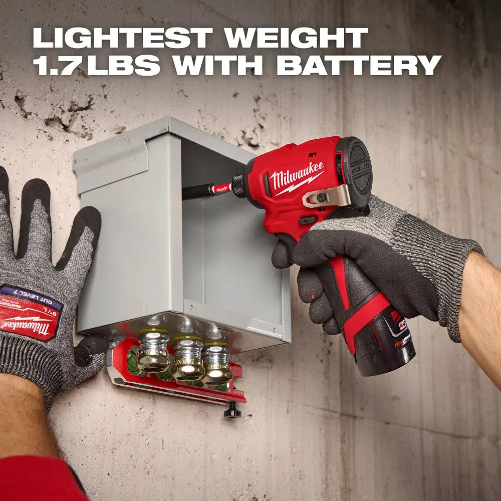 Milwaukee 3450-22 - M12™ Subcompact Brushless 1/4" Hex Impact Driver Kit - Wise Line Tools