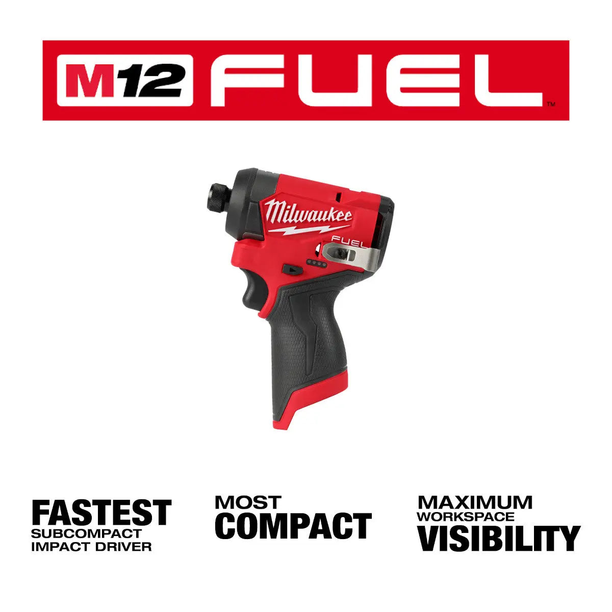 Milwaukee 3453-20 - M12 FUEL™ 1/4" Hex Impact Driver - Wise Line Tools