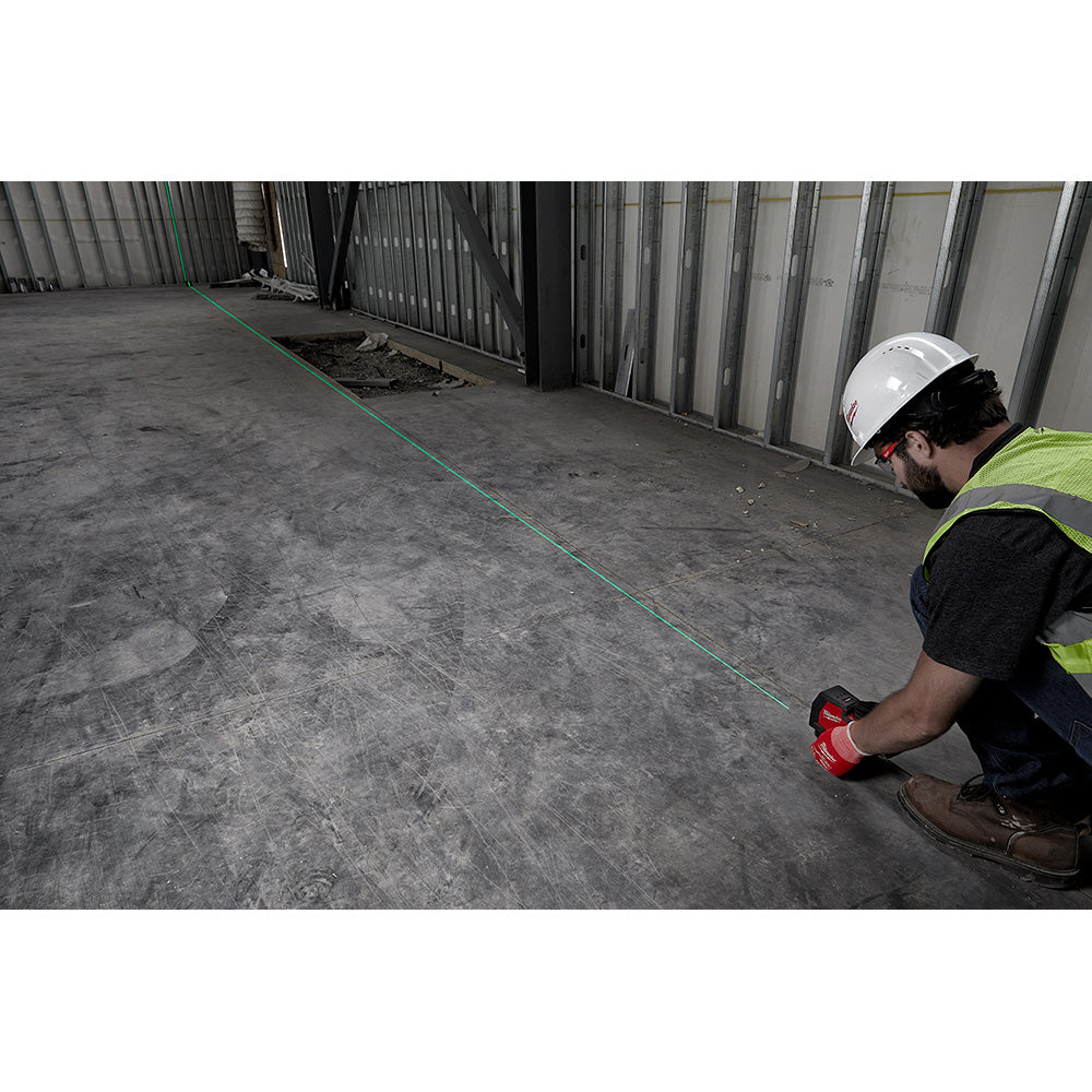Milwaukee 3521-21 - USB Rechargeable Green Cross Line Laser - Wise Line Tools