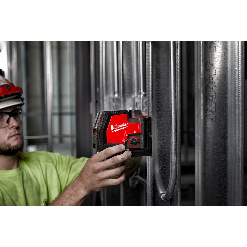 Milwaukee 3522-21 - USB Rechargeable Green Cross Line & Plumb Points Laser - Wise Line Tools