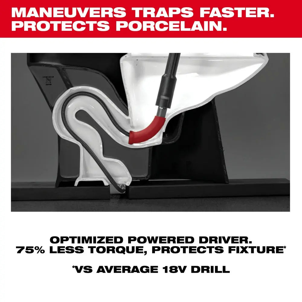 Milwaukee 3576-21 - M12™ TRAPSNAKE™ 6' Toilet Auger - Wise Line Tools