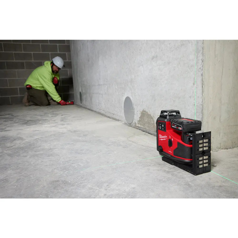 Milwaukee 3642-21 - M12™ Green 360° 3-Plane Laser w/Automatic Alignment & Receiver - Wise Line Tools