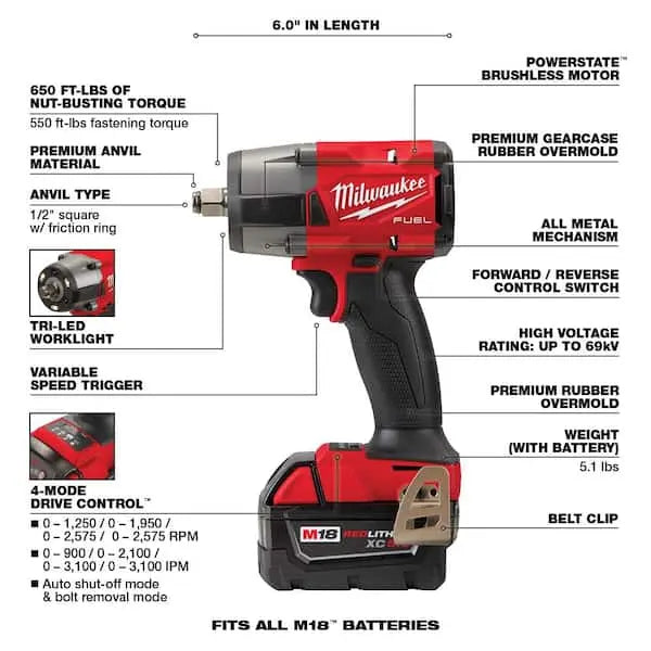 Milwaukee 3697-27 - M18 FUEL™ 7-Tool Combo Kit - Wise Line Tools