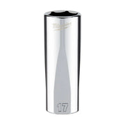 Milwaukee 45-34-0117 - 3/8 in. Drive 17mm Metric 6-Point Deep Socket - Wise Line Tools