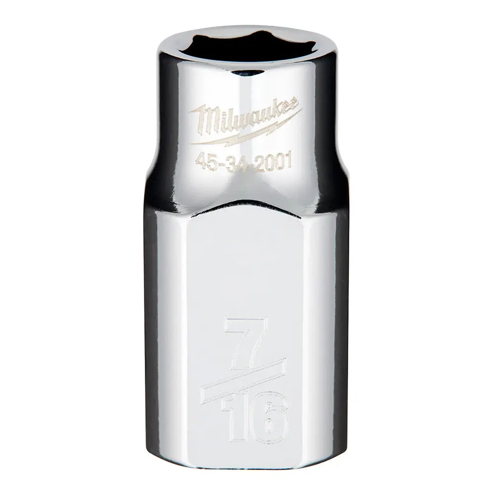 Milwaukee 45-34-2001 - 1/2" Drive 7/16" Socket - Wise Line Tools