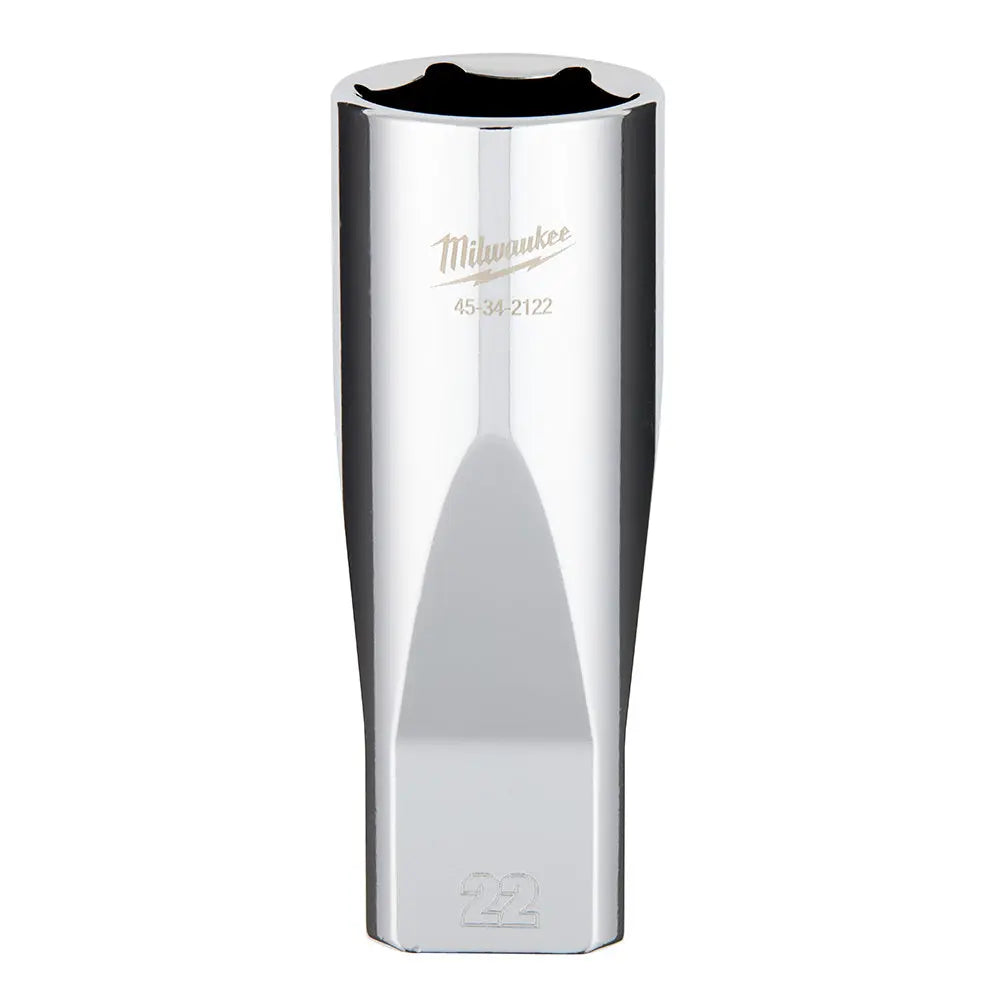 Milwaukee 45-34-2122 - 1/2" Drive 22mm Deep Socket - Wise Line Tools