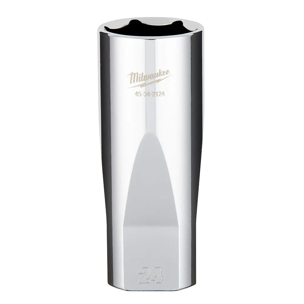 Milwaukee 45-34-2124 - 1/2" Drive 24mm Deep Socket - Wise Line Tools