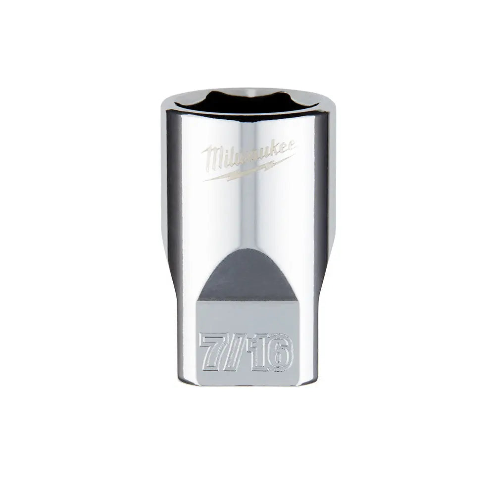 Milwaukee 45-34-9008 - 1/4 in. Drive 7/16 in. SAE 6-Point Socket - Wise Line Tools