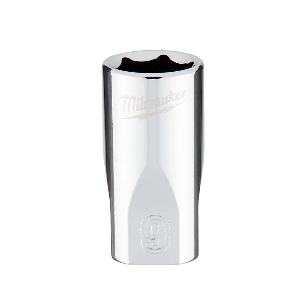 Milwaukee 45-34-9035 - 1/4 in. Drive 9mm Metric 6-Point Socket - Wise Line Tools